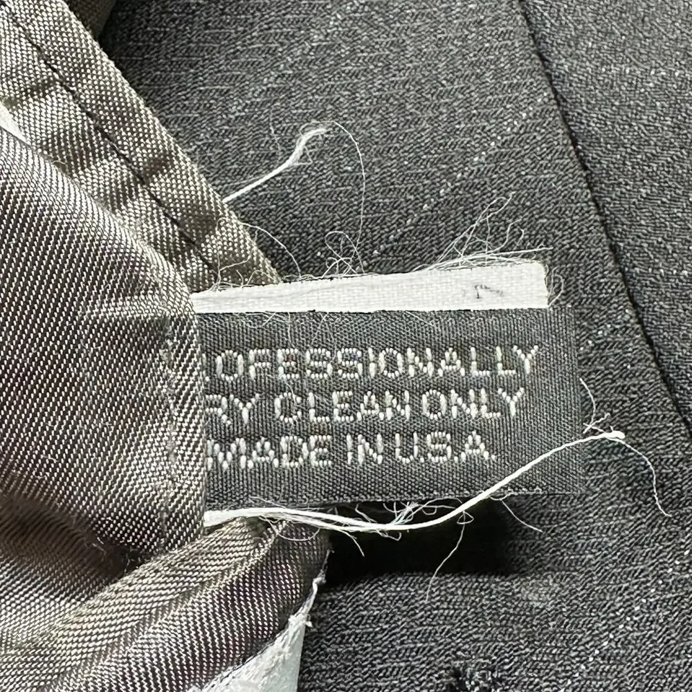 Monsieur Givenchy Suit Jacket Mens 44L‎ Black Pinstripe Sport Coat Blazer USA